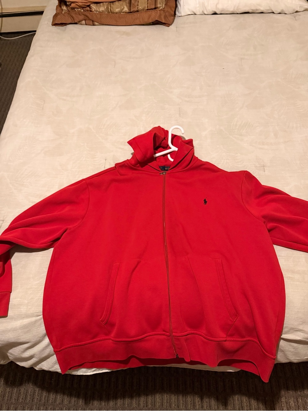 Polo by Ralph Lauren Red Full-Zip Bomber Hoodie